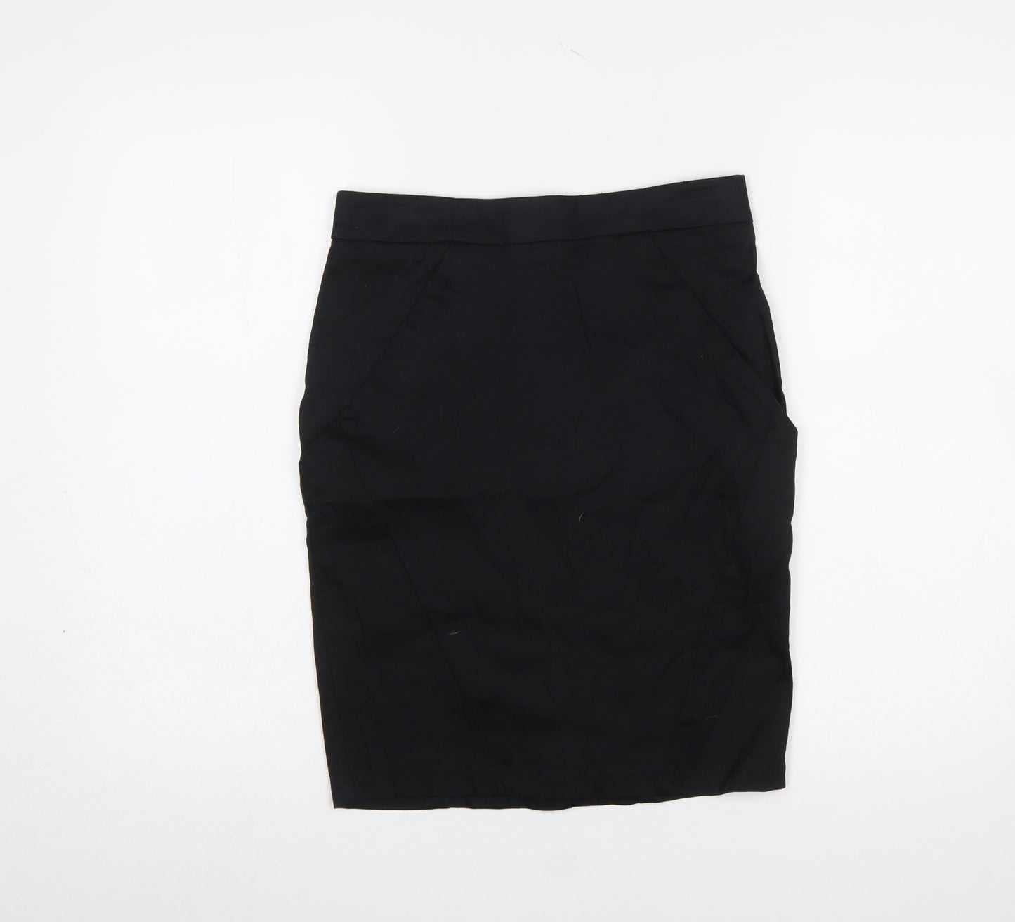 Topshop Women's Black Knee Length Pencil Skirt Size 10