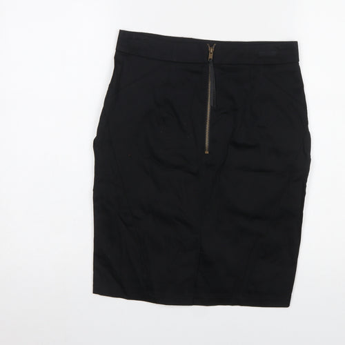 Topshop Women's Black Knee Length Pencil Skirt Size 10