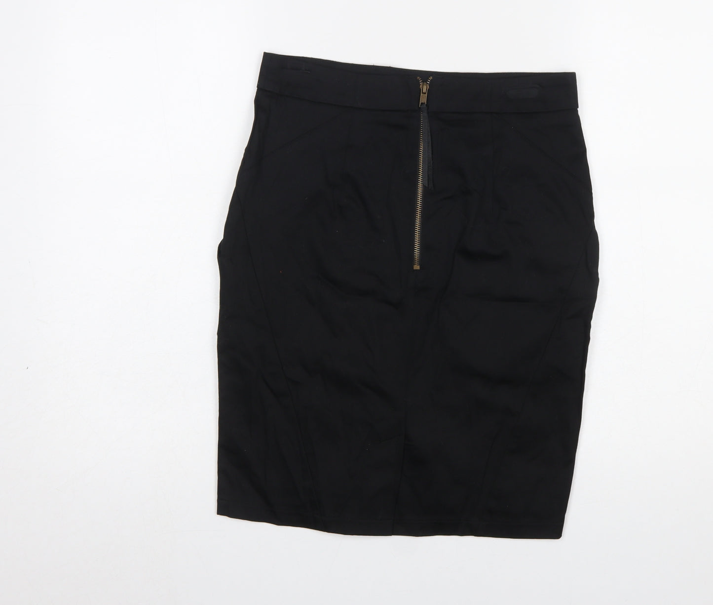 Topshop Women's Black Knee Length Pencil Skirt Size 10