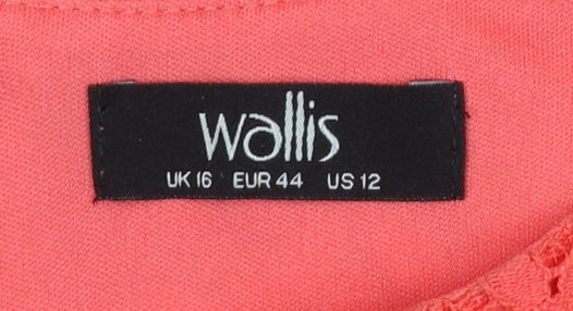 Wallis Women’s Pink Lace A-Line Sleeveless Knee Length Dress UK 16