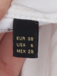 Massimo Dutti Women's White Button-Up Lyocell Shirt Size 10