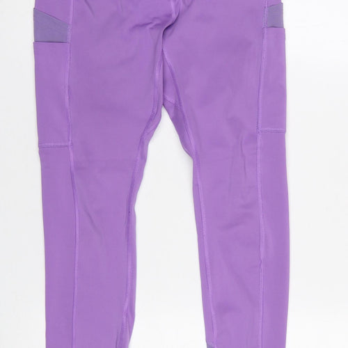 MP Women's Purple Gym Leggings Size S Stretch Activewear