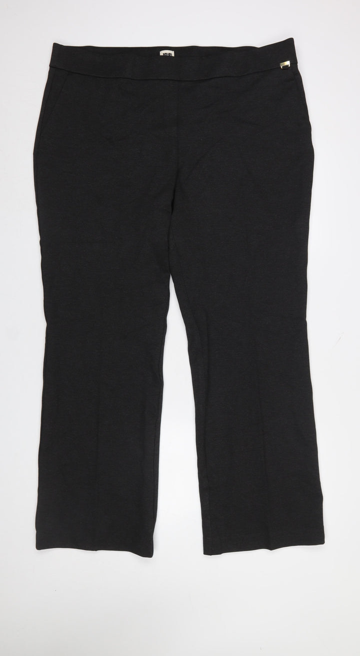 Anne Klein Women’s Black 2XL Straight Leg Stretch Dress Trousers