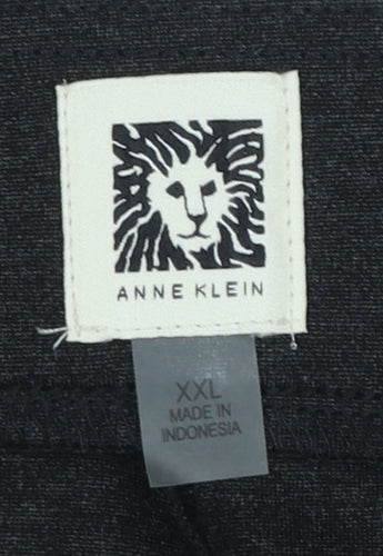 Anne Klein Women’s Black 2XL Straight Leg Stretch Dress Trousers