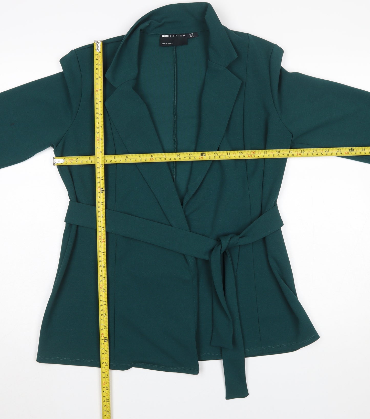 ASOS DESIGN Women’s Green Belted Blazer Jacket UK 10 Regular Fit