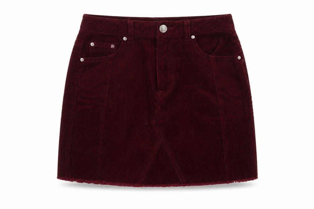 Miss Selfridge Women’s Red Corduroy Mini Skirt UK 8 Mid Rise