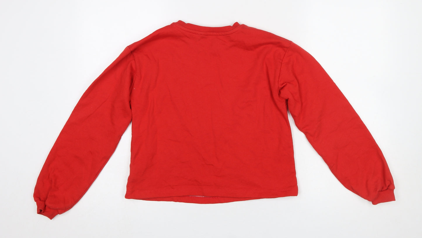 Lipsy Girls Red Sequin Penguin Christmas Pullover Sweatshirt 11-12 Years