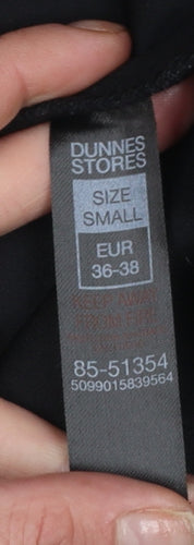 Dunnes Stores Women's Black Small Full Zip Sweatshirt with Snap Closure