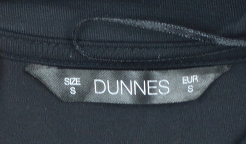 Dunnes Stores Women's Black Small Full Zip Sweatshirt with Snap Closure