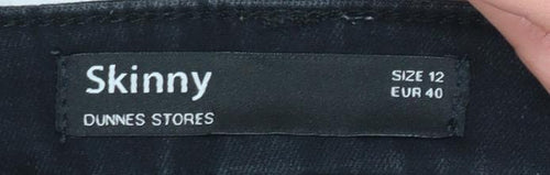 Dunnes Stores Women’s Black Skinny Jeans Size 12 Regular Denim