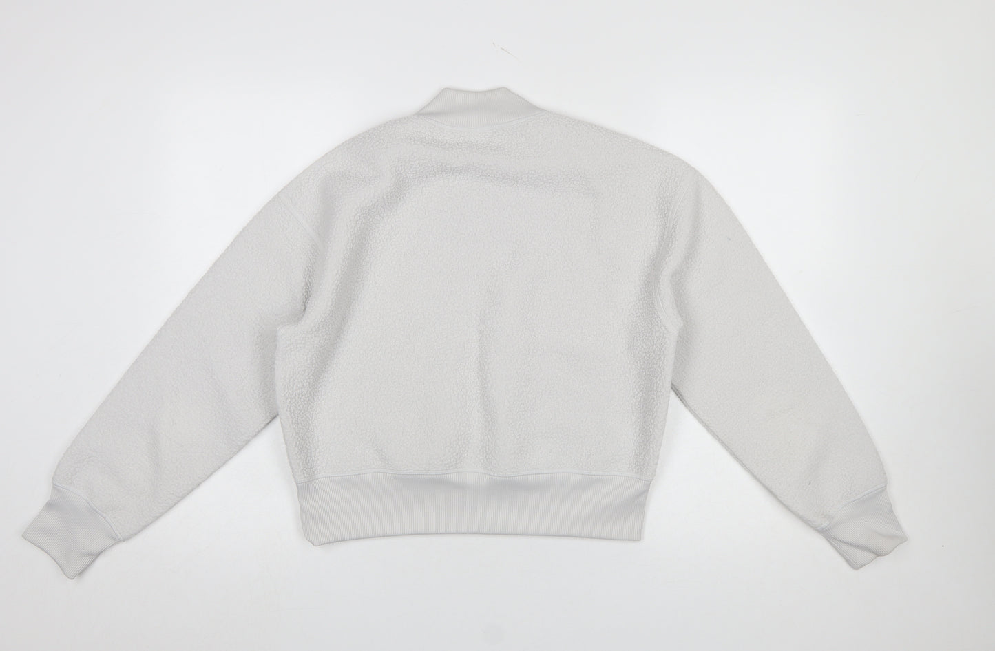 Puma Women Grey Fleece Pullover Sweatshirt Medium Polyester