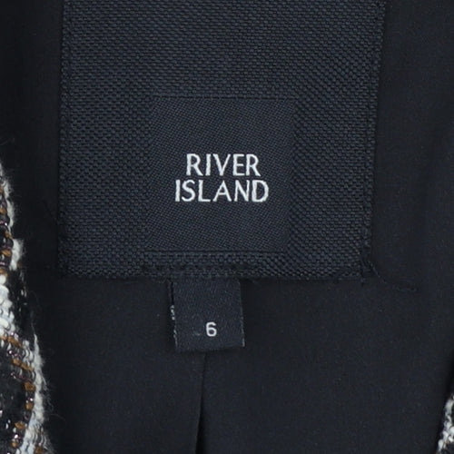 River Island Women Brown Leopard Print Blazer Size 6