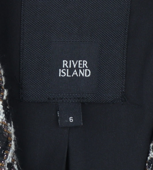 River Island Women Brown Leopard Print Blazer Size 6