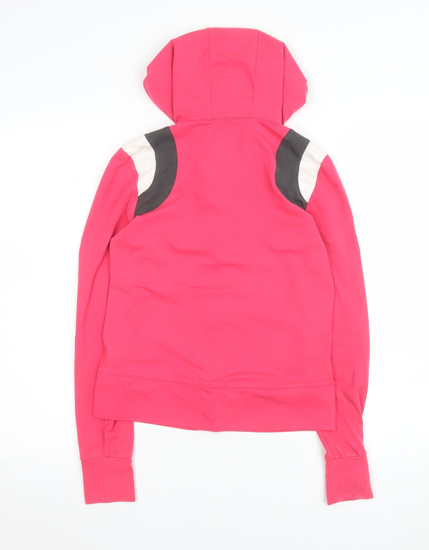 Nike Women's Pink Hooded Full Zip Cotton Blend Jacket Size S
