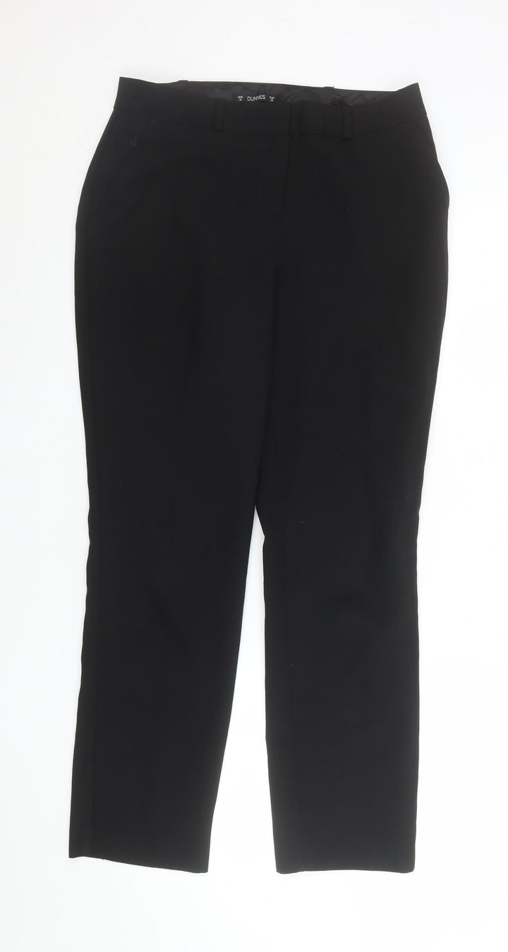 Dunnes Stores Womens Black Size 10 Straight Leg Trousers