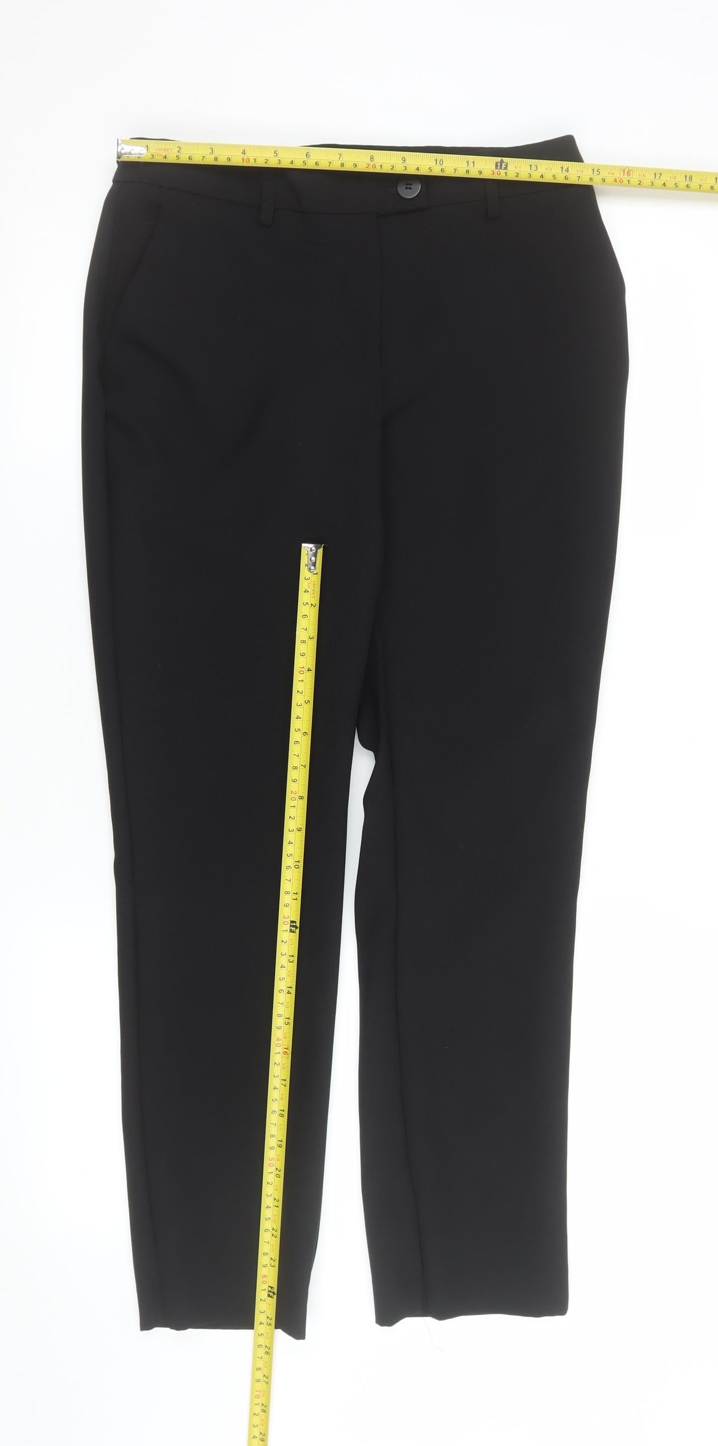 Dunnes Stores Womens Black Size 10 Straight Leg Trousers