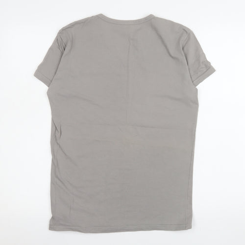 Emporio Armani Men’s Grey V-Neck Short Sleeve T-Shirt Size L