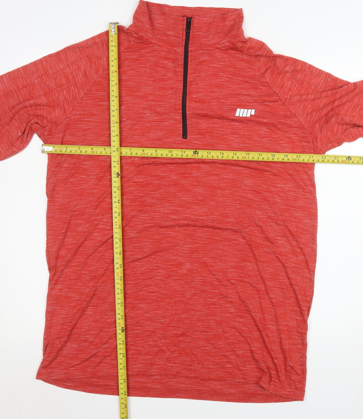 MyProtein Men's Red XL 1/4 Zip Lightweight Athletic Pullover Sweatshirt