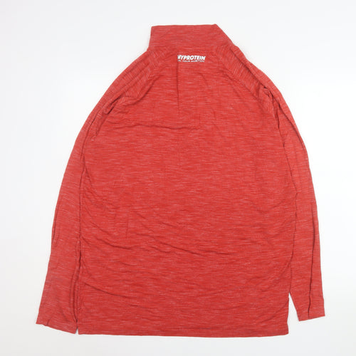 MyProtein Men's Red XL 1/4 Zip Lightweight Athletic Pullover Sweatshirt