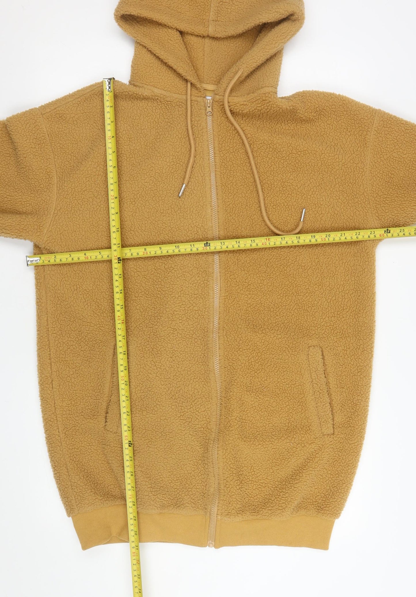 Simply Be Women’s Beige Fleece Hooded Zip Jacket Size 12