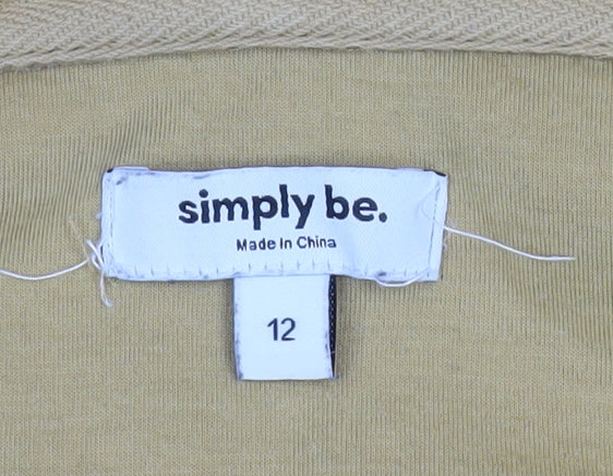 Simply Be Women’s Beige Fleece Hooded Zip Jacket Size 12