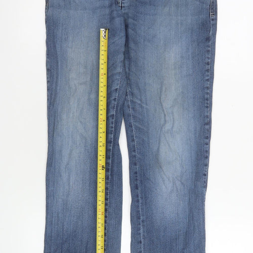 Wrangler Men's Blue Straight Regular Fit Denim Jeans Size 34