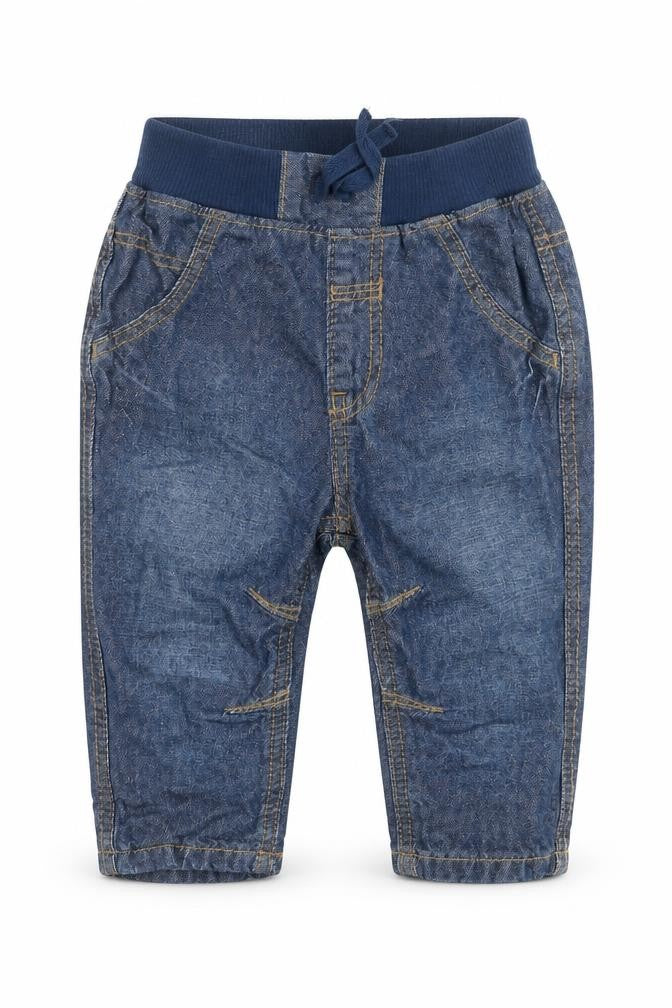 George Unisex Baby Blue Denim Jeans 3-6 Months Elastic Waist Drawstring