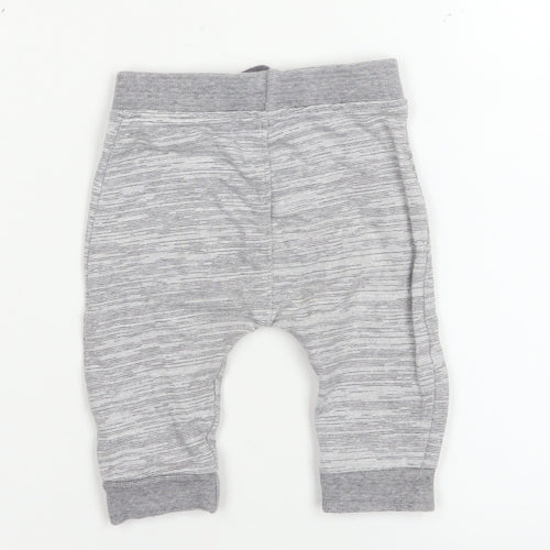 George Unisex Baby Grey Jogger Trousers 3-6 Months 100% Cotton Animal Print