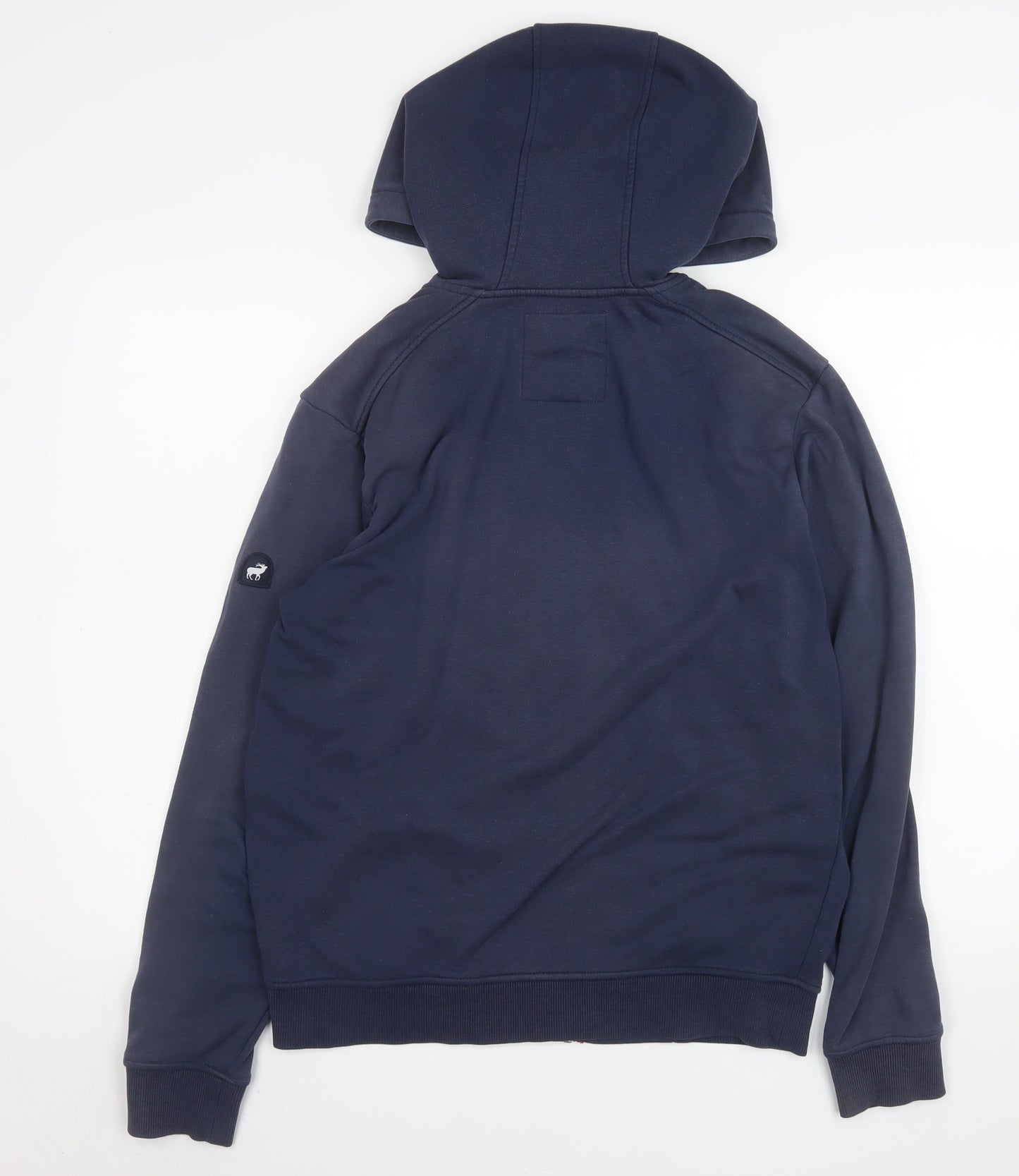 Outrage Men's Blue Medium Hooded Full Zip Cotton Blend Jacket