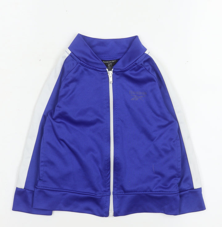 Reebok Boys Blue Track Jacket 2 Years Full Zip Lightweight Sports