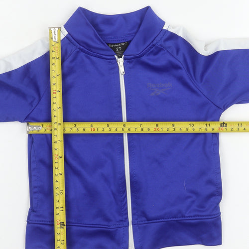 Reebok Boys Blue Track Jacket 2 Years Full Zip Lightweight Sports
