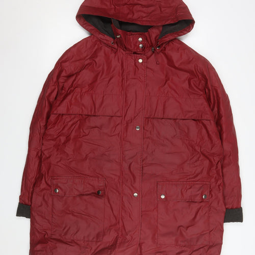Four Seasons Women's Red Waterproof Hooded Rain Coat XL