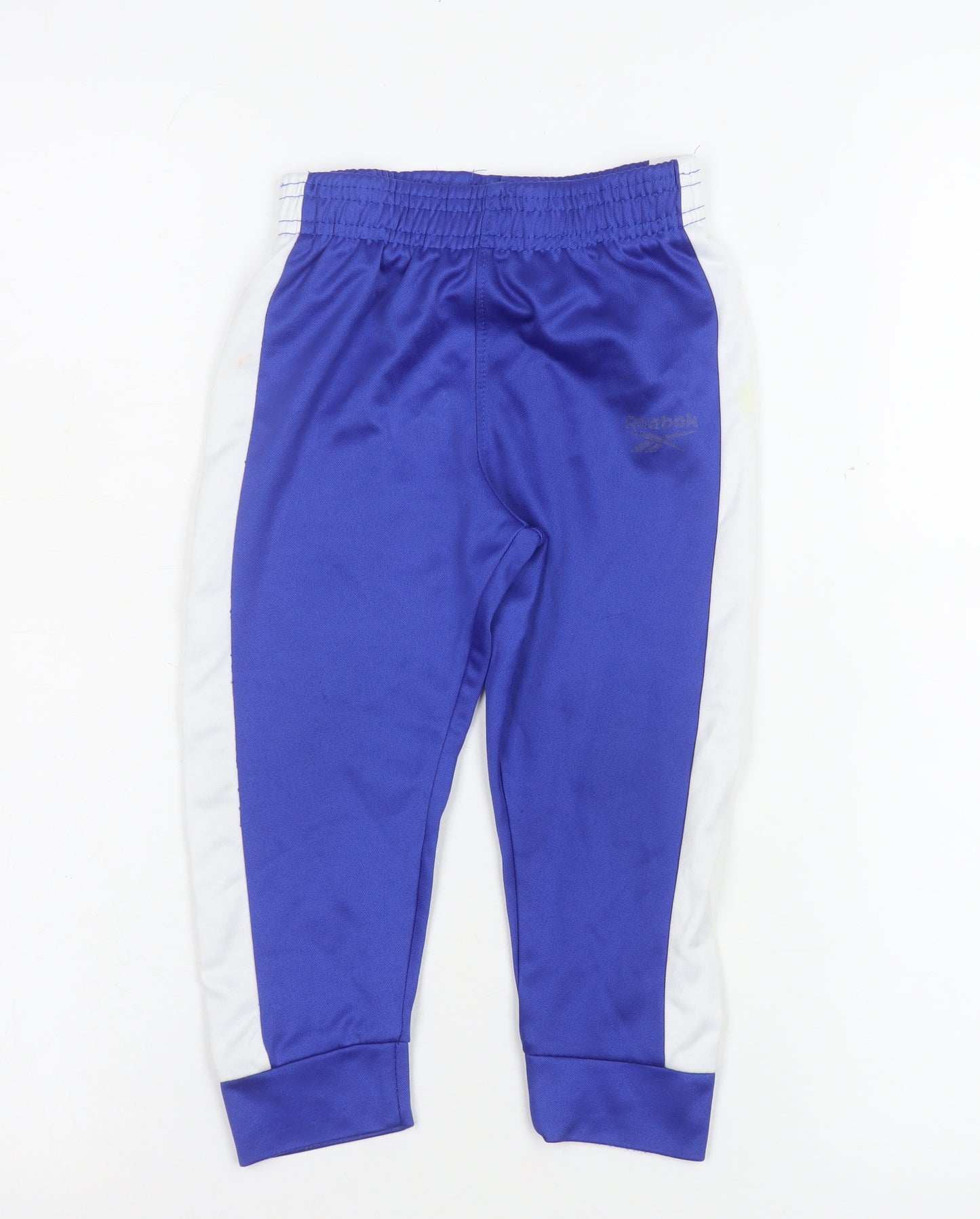 Reebok Boys Blue Track Pants 2 Years Elastic Waist Polyester Activewear