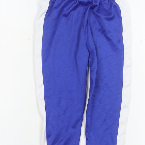 Reebok Boys Blue Track Pants 2 Years Elastic Waist Polyester Activewear