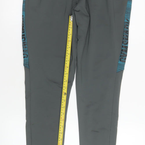 Gymshark Men’s Grey S Slim Fit Track Pants with Zip Pockets