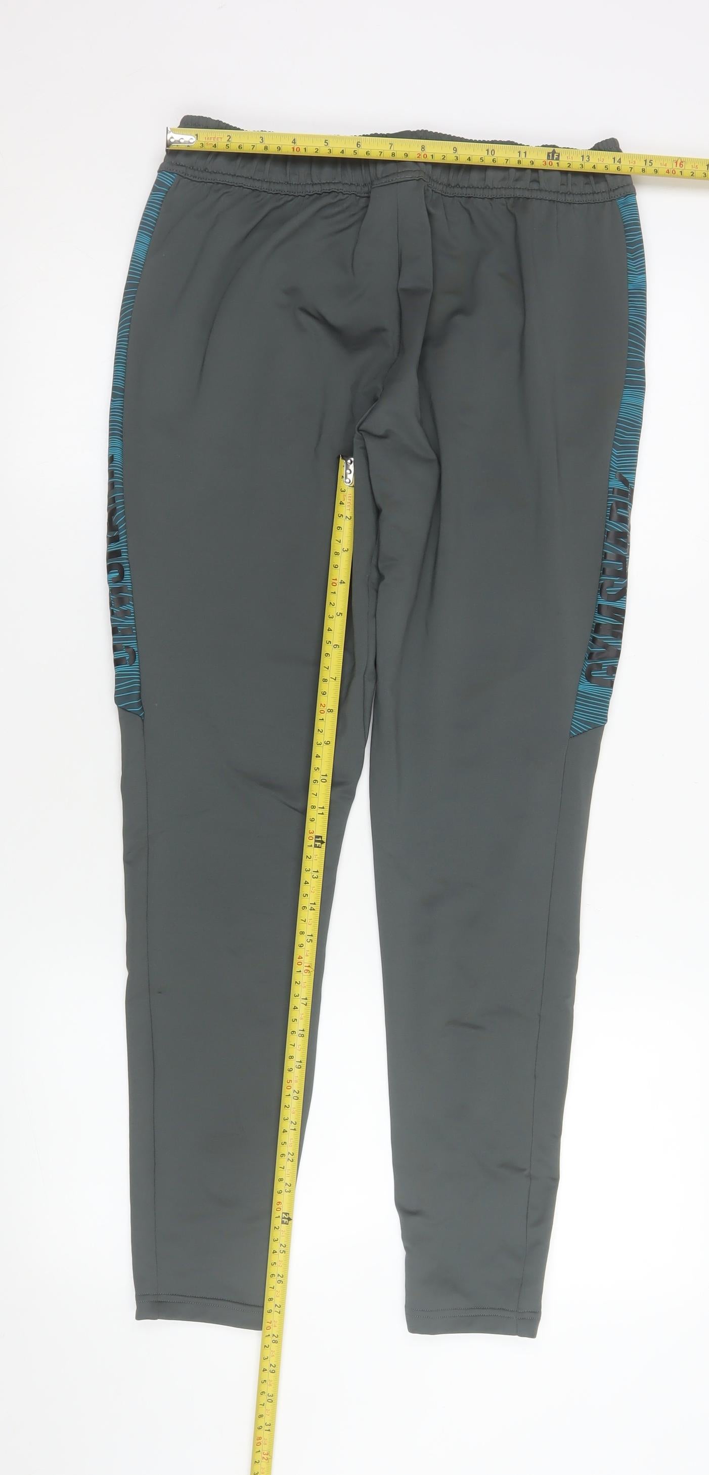Gymshark Men’s Grey S Slim Fit Track Pants with Zip Pockets