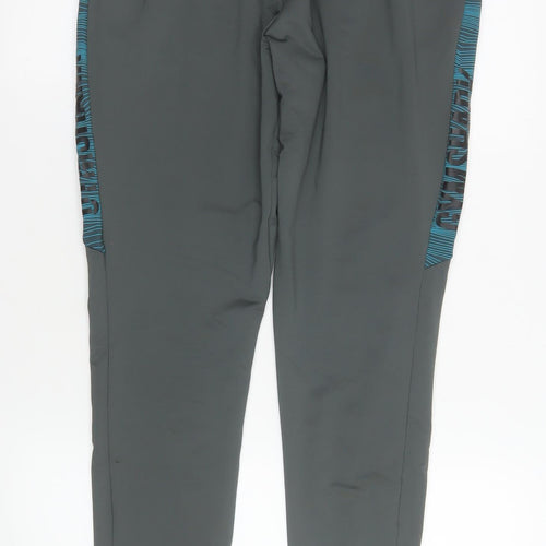 Gymshark Men’s Grey S Slim Fit Track Pants with Zip Pockets