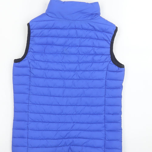 Joules Boys Blue Padded Bodywarmer Gilet 7-8 Years Zip Up Outdoor Waistcoat