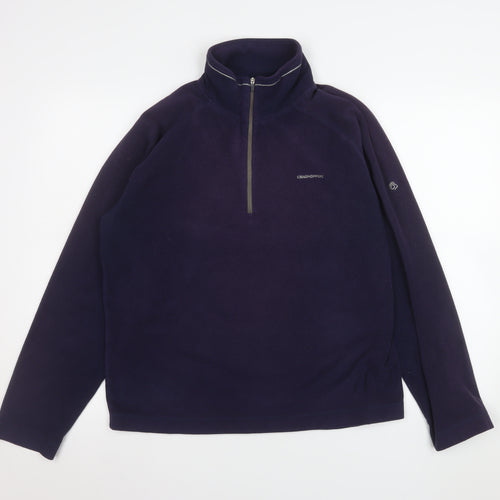 Craghoppers Mens Blue Half Zip Fleece Sweatshirt UK M Outdoor Pullover