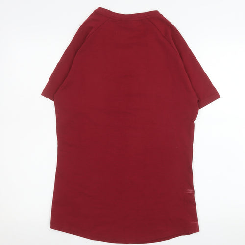 MP Men's Red Slim Fit Crew Neck Short Sleeve Cotton T-Shirt Size S