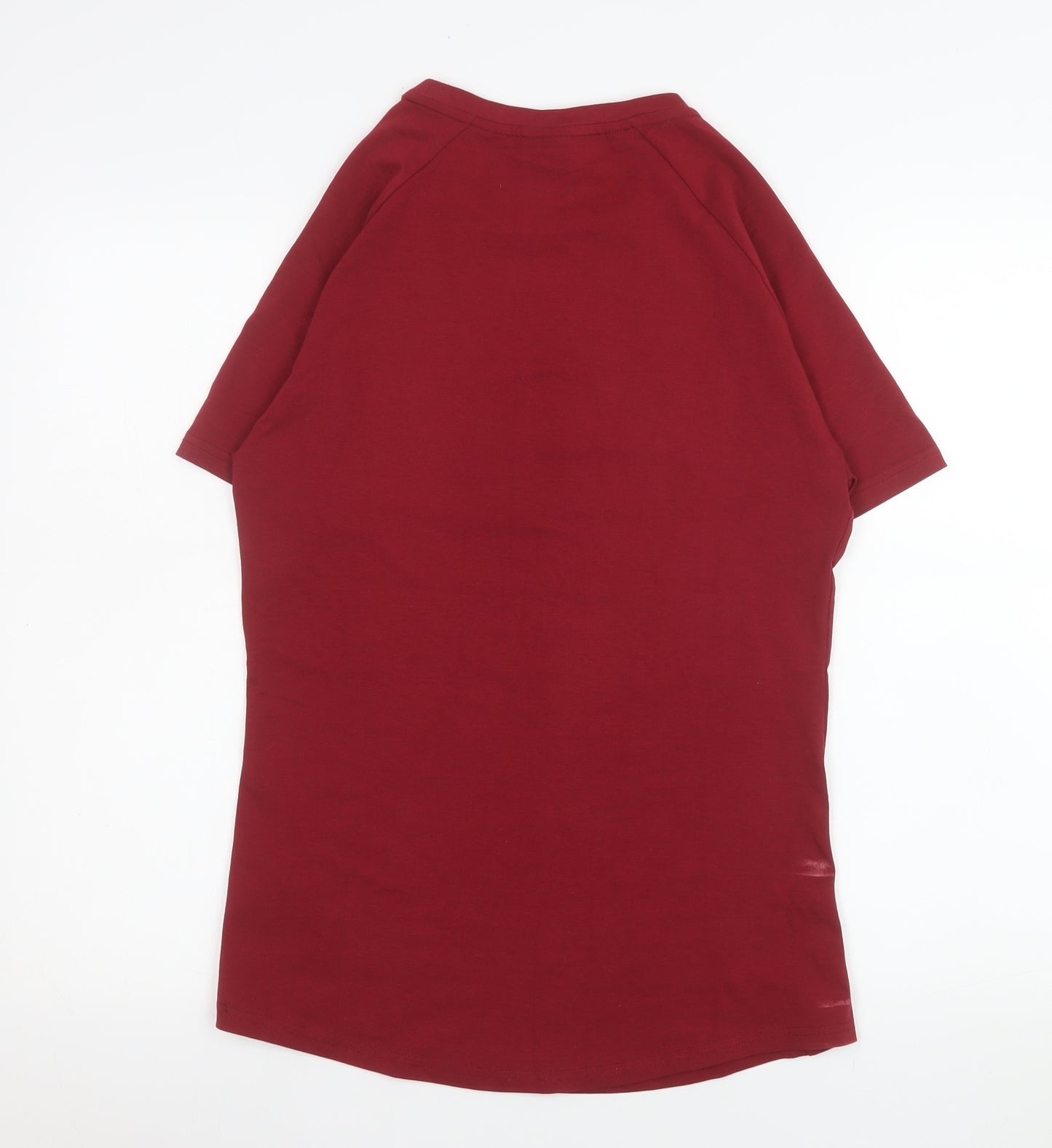 MP Men's Red Slim Fit Crew Neck Short Sleeve Cotton T-Shirt Size S