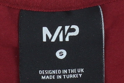 MP Men's Red Slim Fit Crew Neck Short Sleeve Cotton T-Shirt Size S