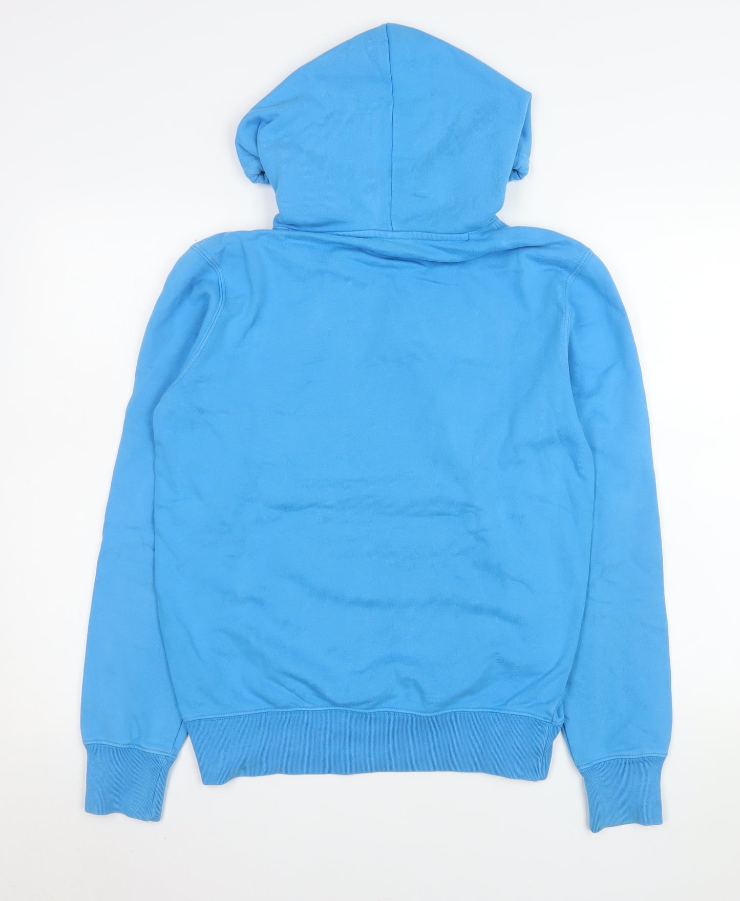 Champion Men's Blue Pullover Hoodie Small Logo Graphic Cotton