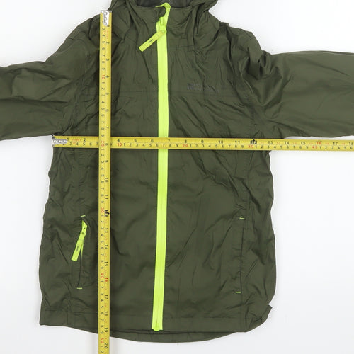 Mountain Warehouse Boys Green 7-8 Years Hooded Windbreaker Jacket
