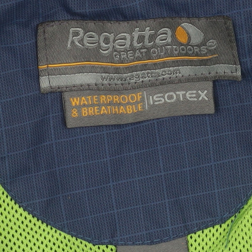 Regatta Boys Blue Waterproof Isotex Rain Coat Jacket 11-12 Years