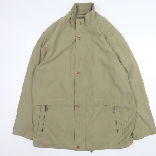 Frank Eden Men’s Beige Mid-Length Basic Jacket Size 44 Polyester