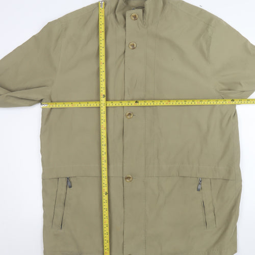 Frank Eden Men’s Beige Mid-Length Basic Jacket Size 44 Polyester