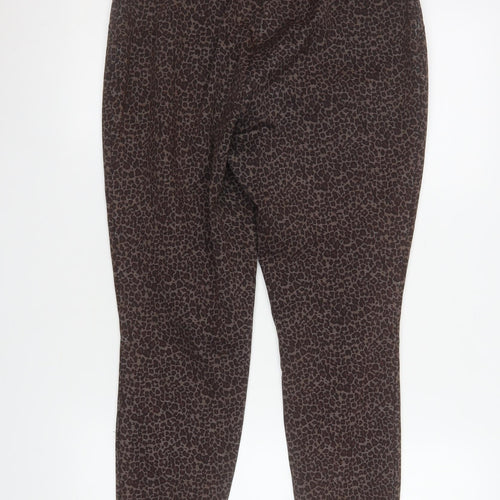 Dunnes Women Brown Animal Print Slim Leg Stretch Leggings M