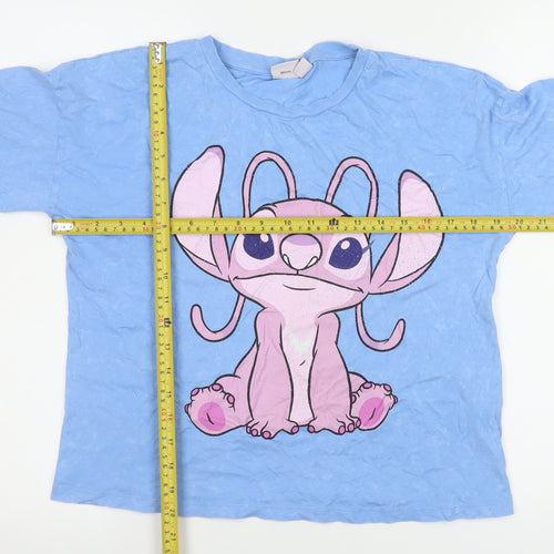 Primark Girls Blue Angel Lilo & Stitch Graphic Cotton T-Shirt 13-14 Years