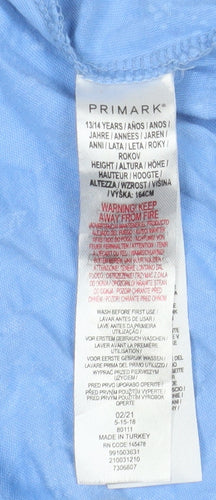 Primark Girls Blue Angel Lilo & Stitch Graphic Cotton T-Shirt 13-14 Years
